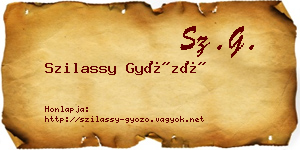 Szilassy Győző névjegykártya
