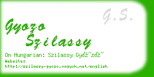gyozo szilassy business card